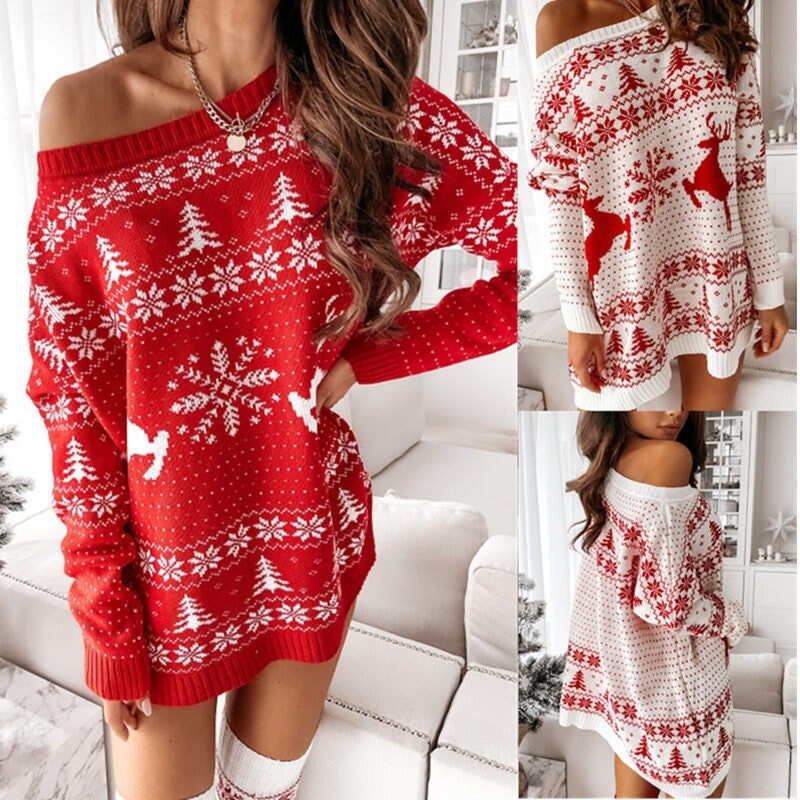 Knit Christmas Dress - Etsy