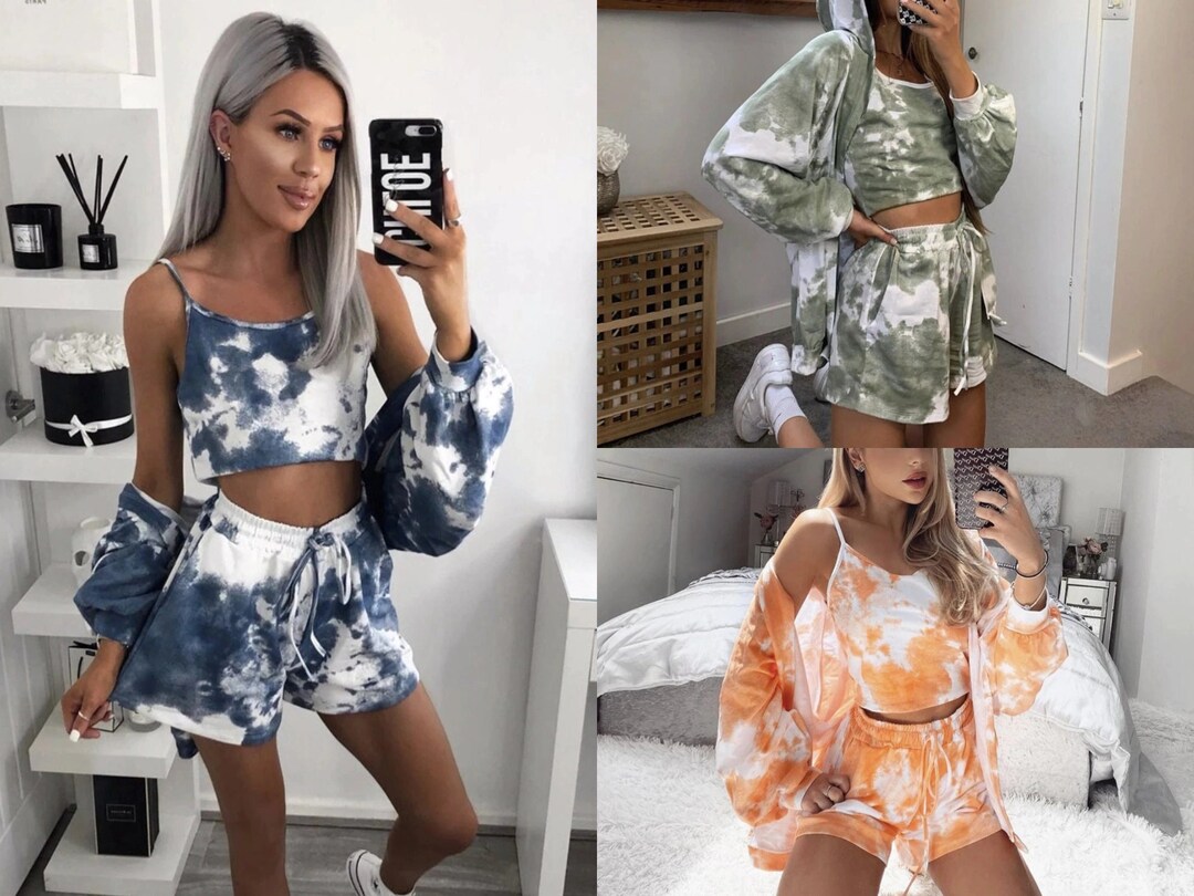 Three Piece Set Lounge Set Pajamas for Women Tracksuits Etsy