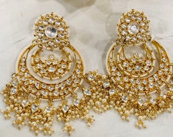 Avantika Chandbali Earrings | Indian Jewelry | Kundan Earrings | Chandbalis
