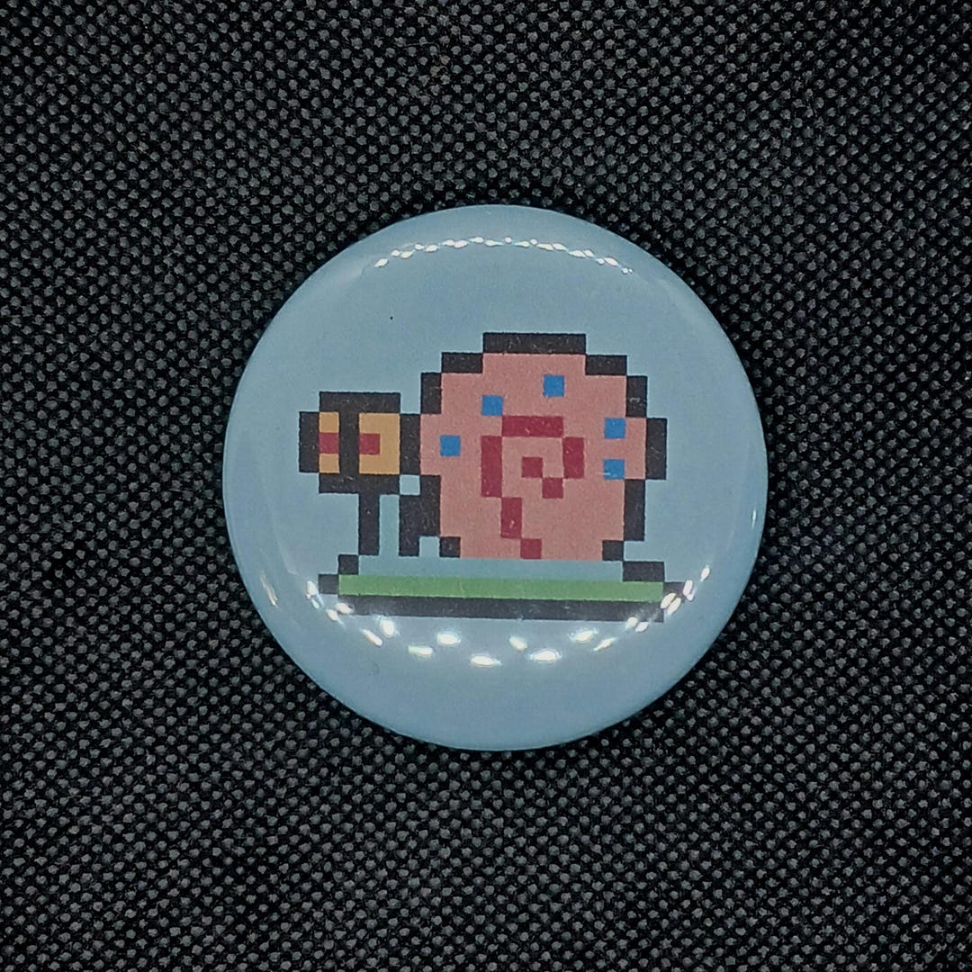 GARY // 8bit Cartoon Snail Pixel Art PINBACK BUTTON 2.25in - Etsy