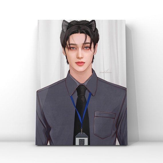ANITEEZ ウヨン - ATEEZ アートプリント - Etsy 日本