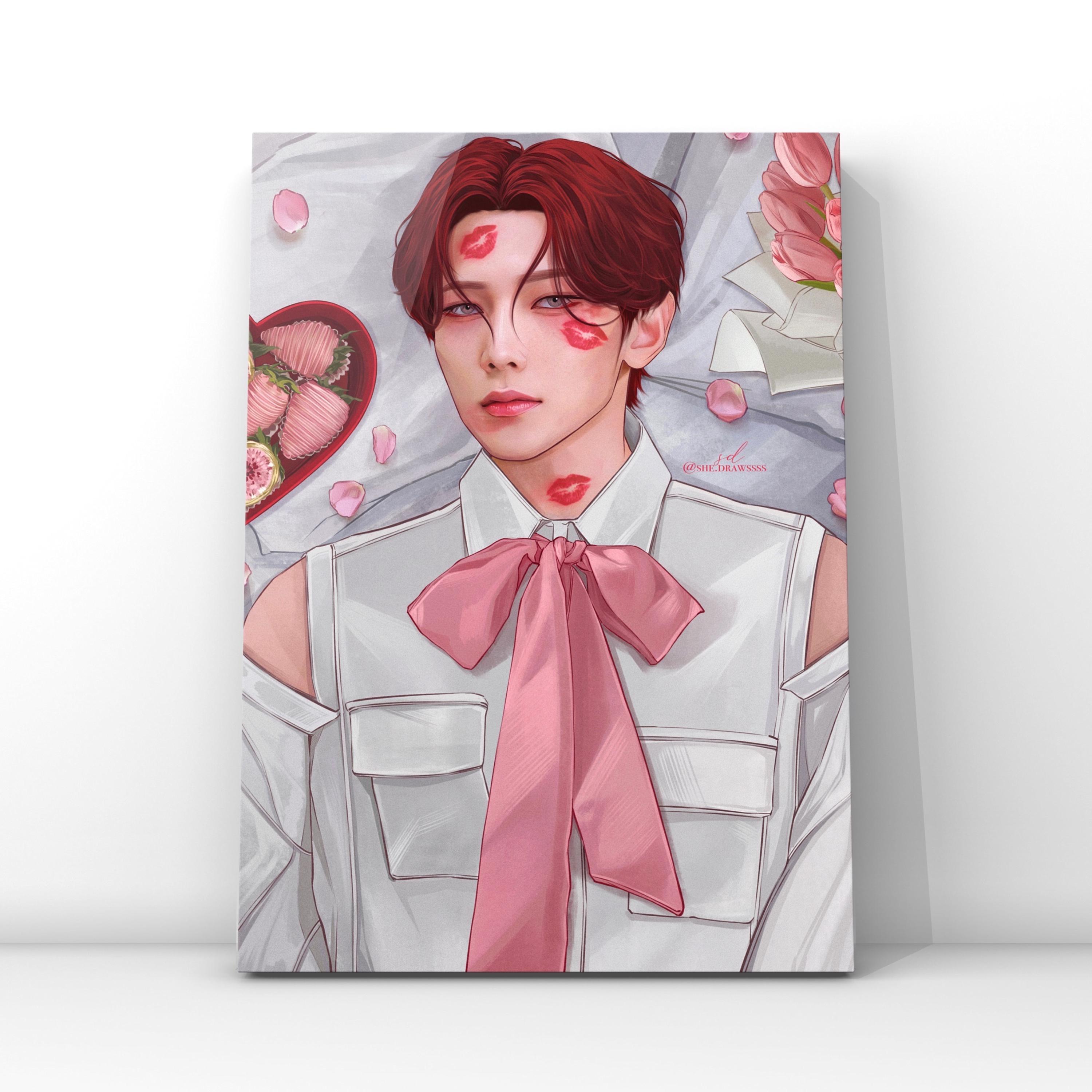 Valentines Yeosang - ATEEZ Art Print - Etsy