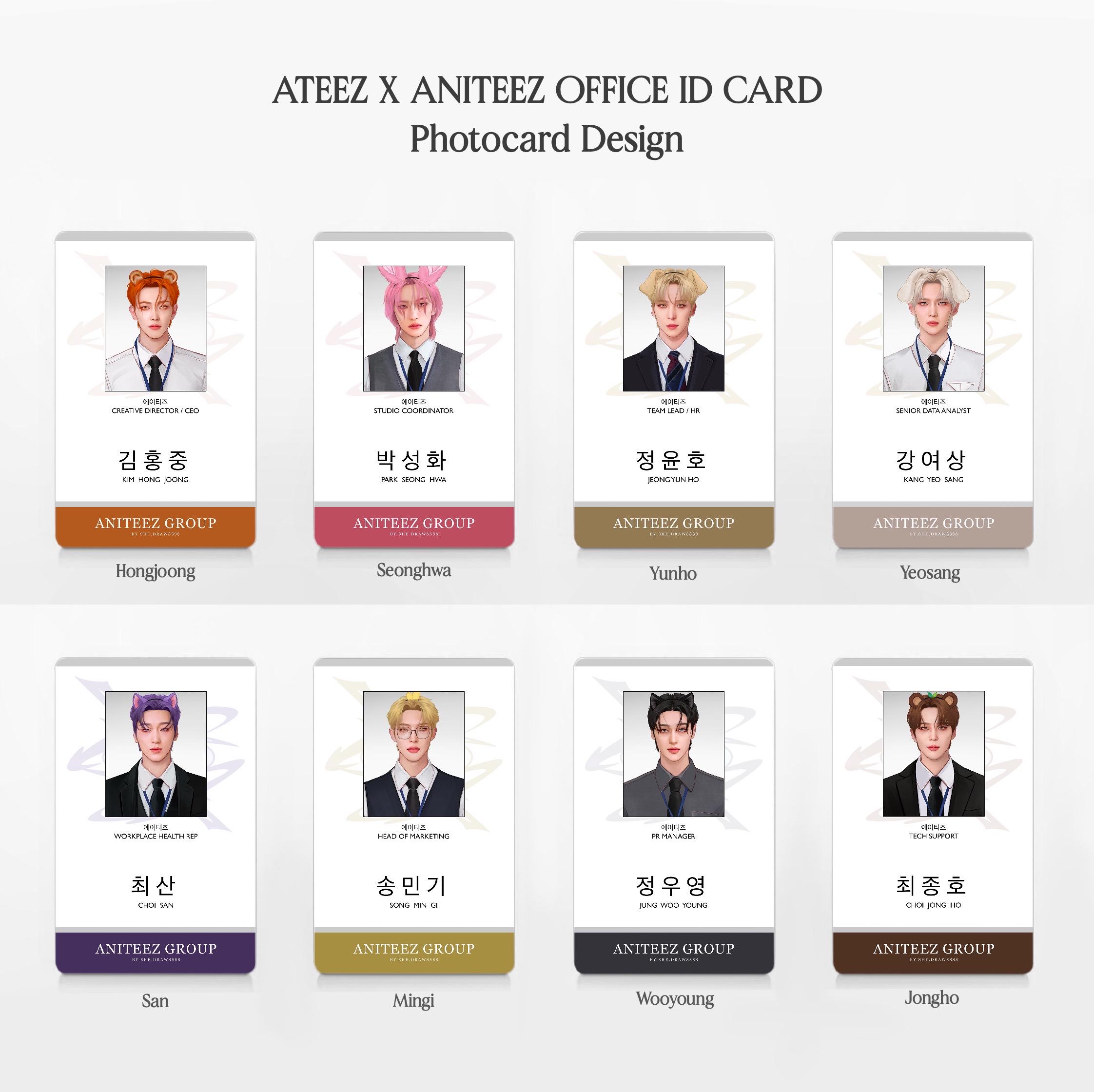 ATEEZ X ANITEEZ Collection ID Cards - Etsy New Zealand