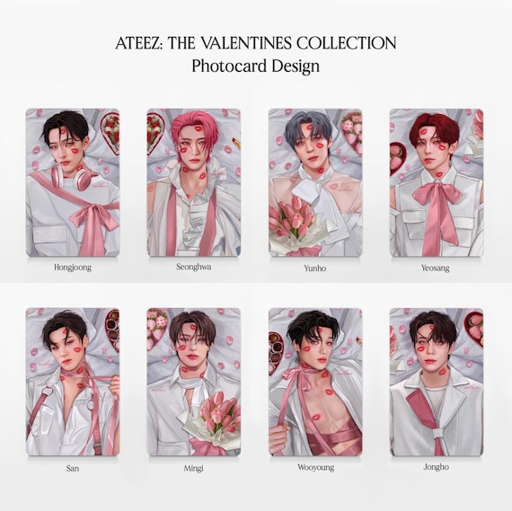 ATEEZ Valentines Collection Photo Cards - Etsy