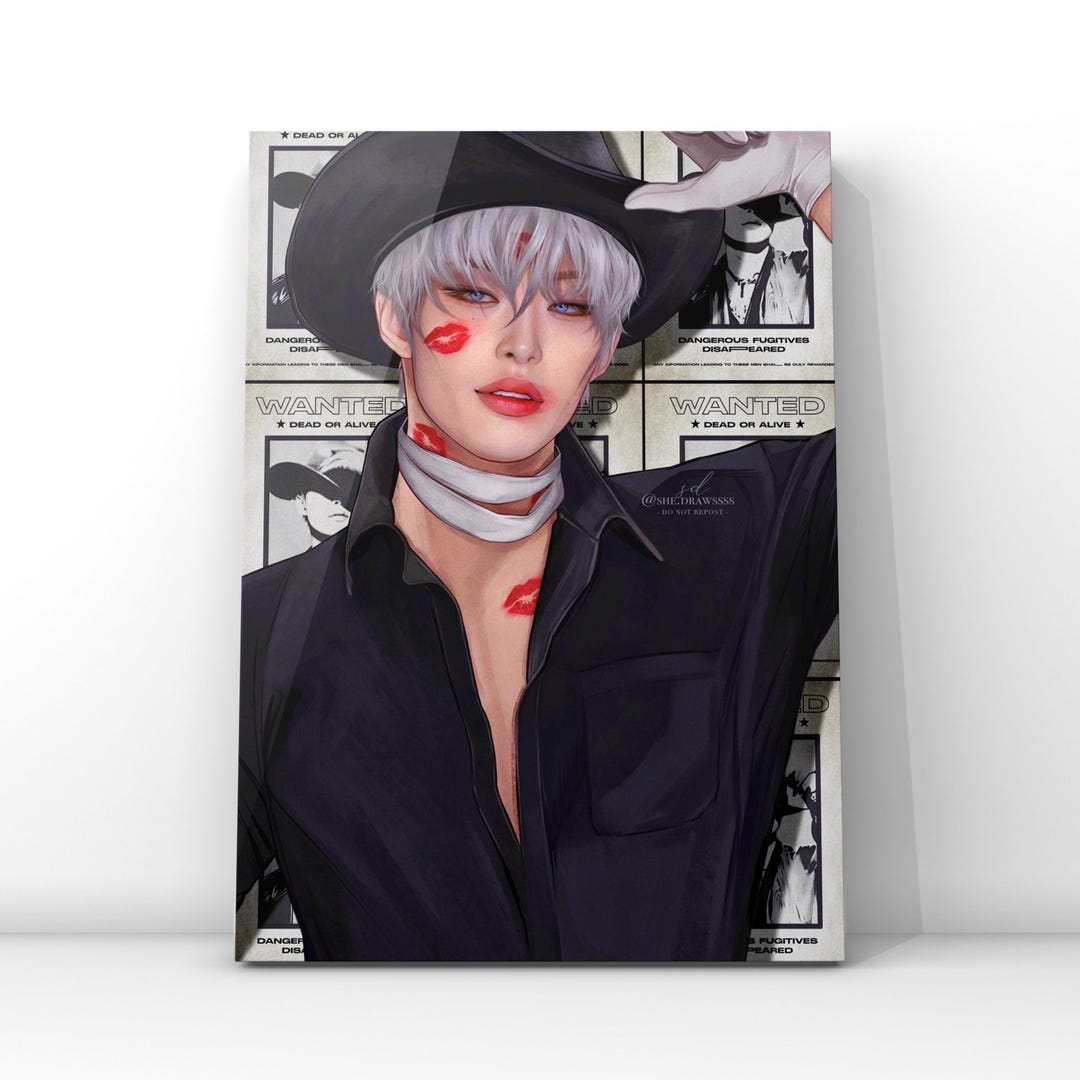 cowboy-mingi-song-mingi-of-ateez-fanart-kpop-fanart-digital-art-print