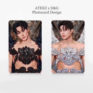 Tarjetas fotográficas de Ateez x D&G - Tarjetas fotográficas de arte digital de fanart de Kpop de Ateez