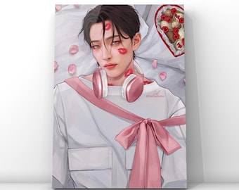 Valentines Hongjoong - ATEEZ art print
