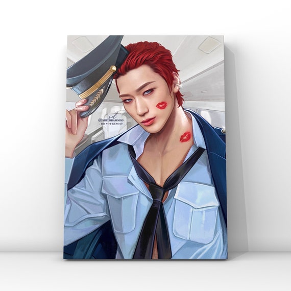 Pilot - Choi San of Ateez Fanart Kpop Fanart Digital Art Print - Etsy