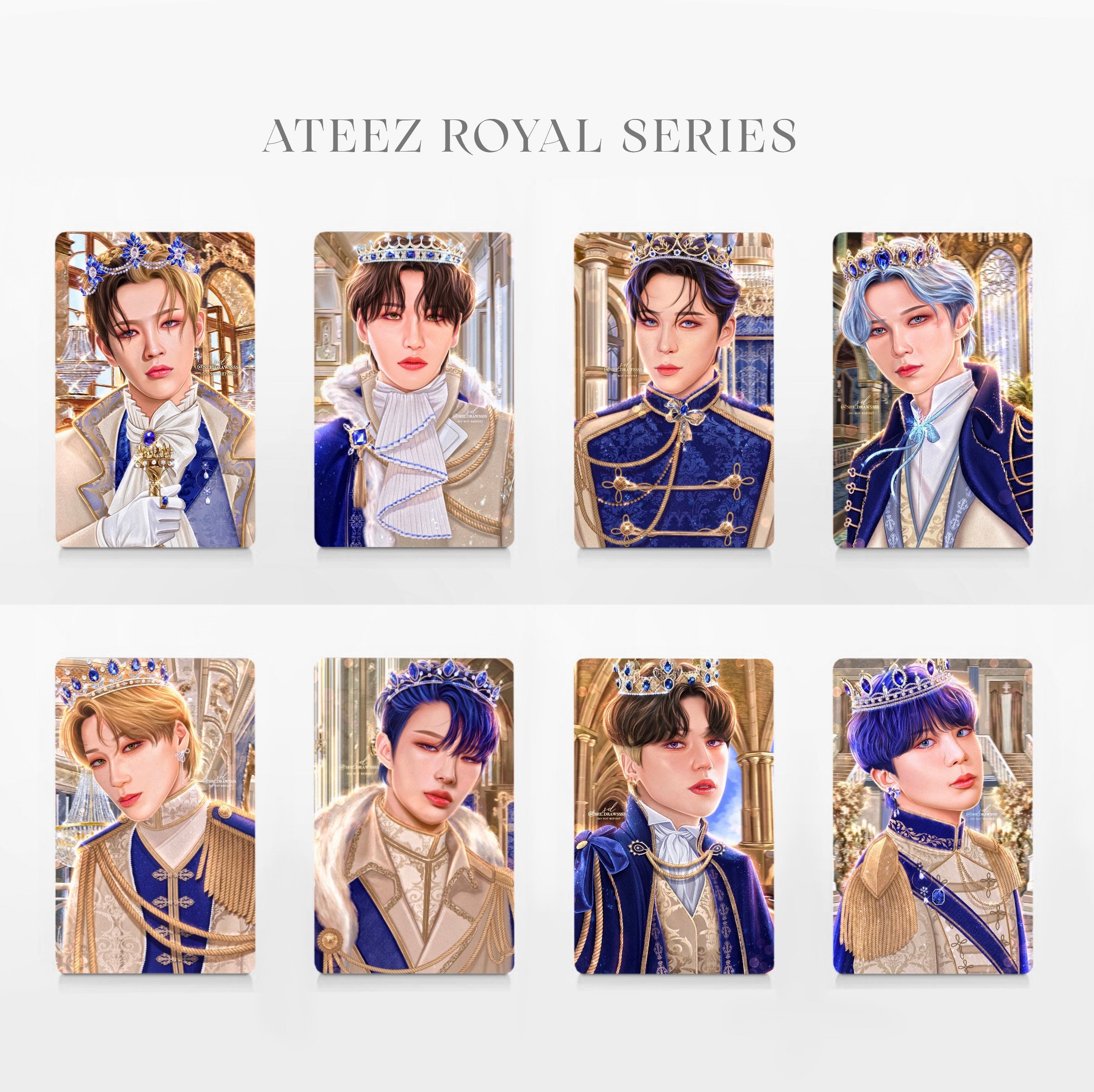 ATEEZ アチズ サン トレカ ペリエ Perrier Ateez Royal Photo Cards - Ateez Fanart Kpop Fanart Digital Art