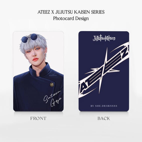 Ateez X JJK Photo Cards - Ateez Fanart Kpop Fanart Digital Art