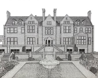 Glensheen Mansion | 8x10 Inch Hand-Drawn Illustration - Fine Art Print