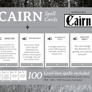 Cairn Spell Cards / Accesorios OSR RPG