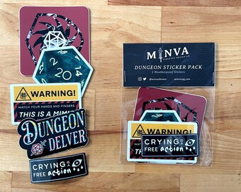 Dungeon DnD Sticker Pack, DnD Decal, Dungeon Master Gift