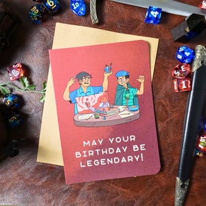 May Your Birthday Be Legendary Card  | Dungeons And Dragons, Greeting Card