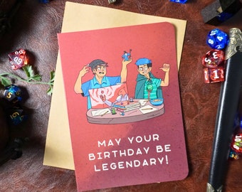 May Your Birthday Be Legendary Card  | Dungeons And Dragons, Greeting Card