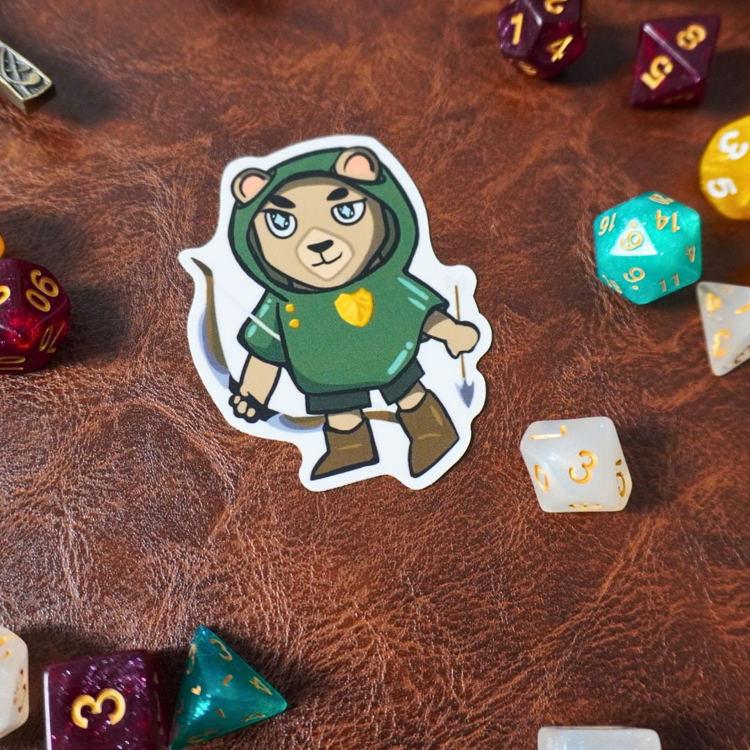 Dnd Stickers Ranger Ranger Bear Dnd Sticker, Kawaii Bear - Etsy