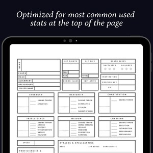 Dnd Character Sheet and Dnd Session Notes | Dungeons and Dragons D&D ...