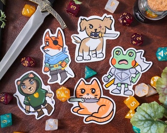 Animal Adventurer DnD Sticker Pack