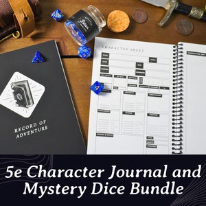 DnD Journal and Mystery Dice Bundle
