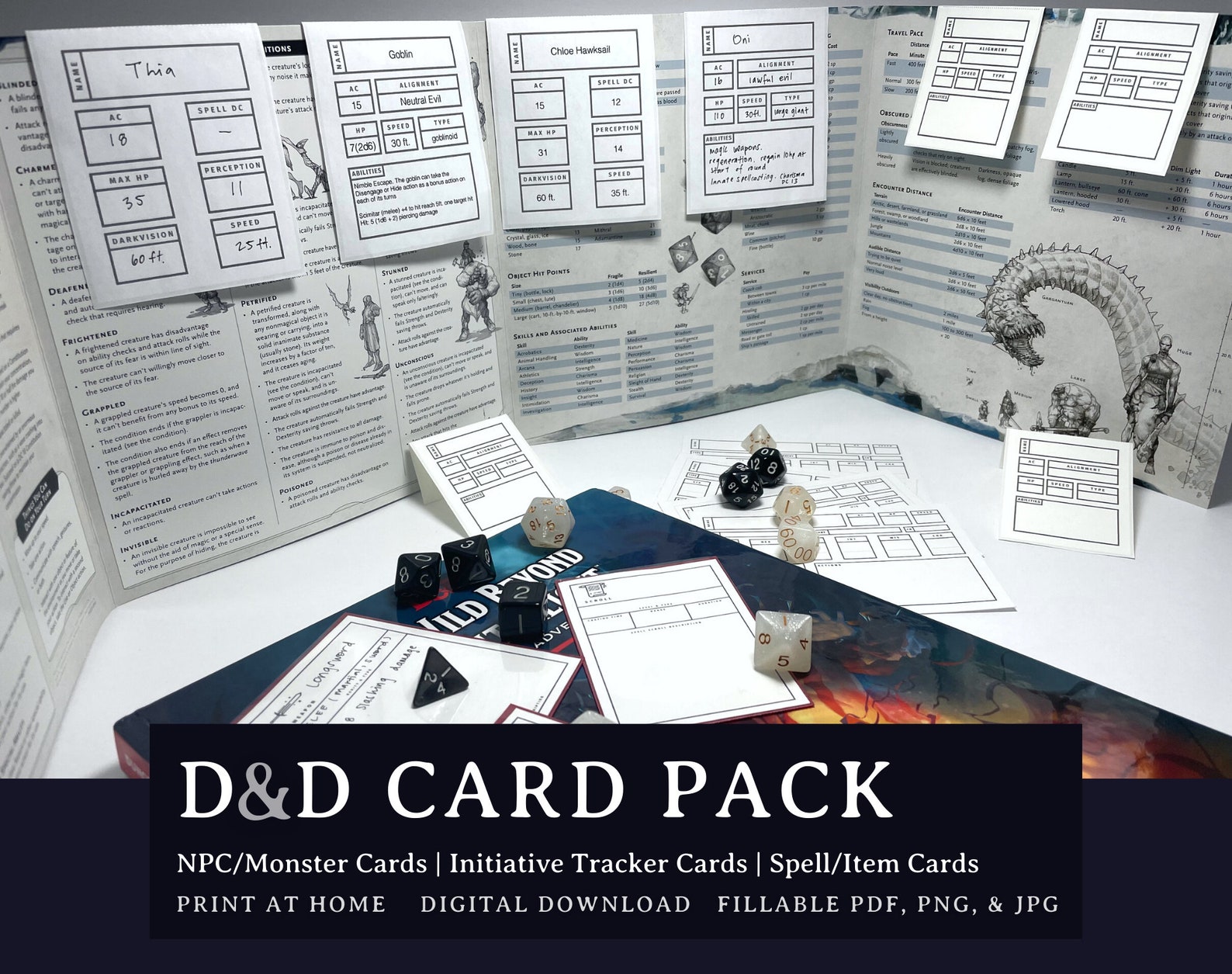 D&D Card Pack Dungeons and Dragons Dnd 5e Item Cards Etsy