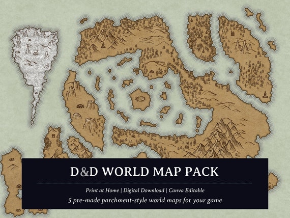 Dnd World Map Pack 5 World Maps Dnd Maps - Etsy Hong Kong