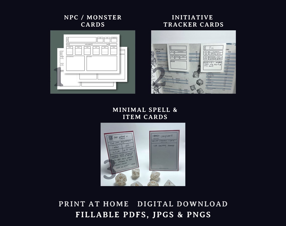 D&D Card Pack Dungeons and Dragons Dnd 5e Item Cards Etsy