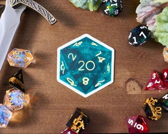 D20 Sticker | Dungeons and Dragons | dnd stickers | dnd gifts | ttrpg