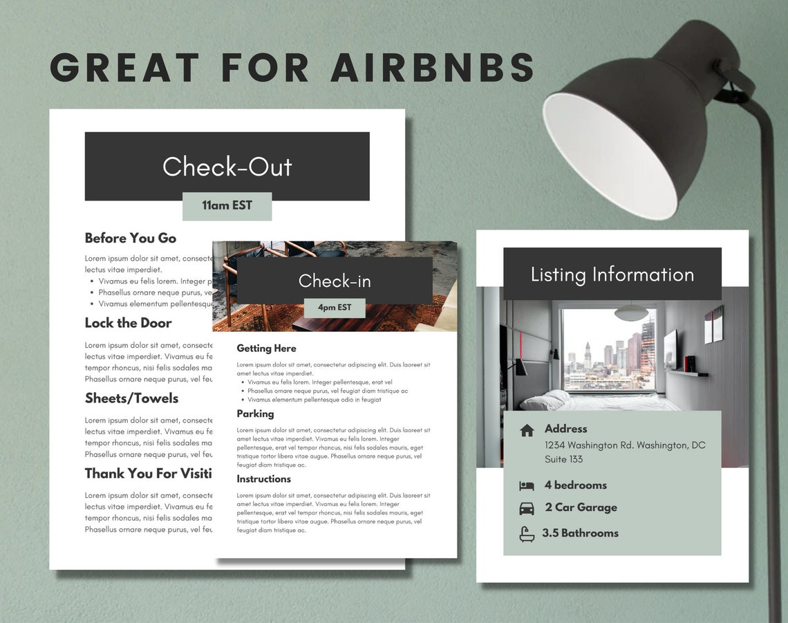 VRBO Airbnb Welcome Book Binder Template Ebook Template Etsy VRBO Airbnb Welcome Book Binder Template Ebook Template Etsy