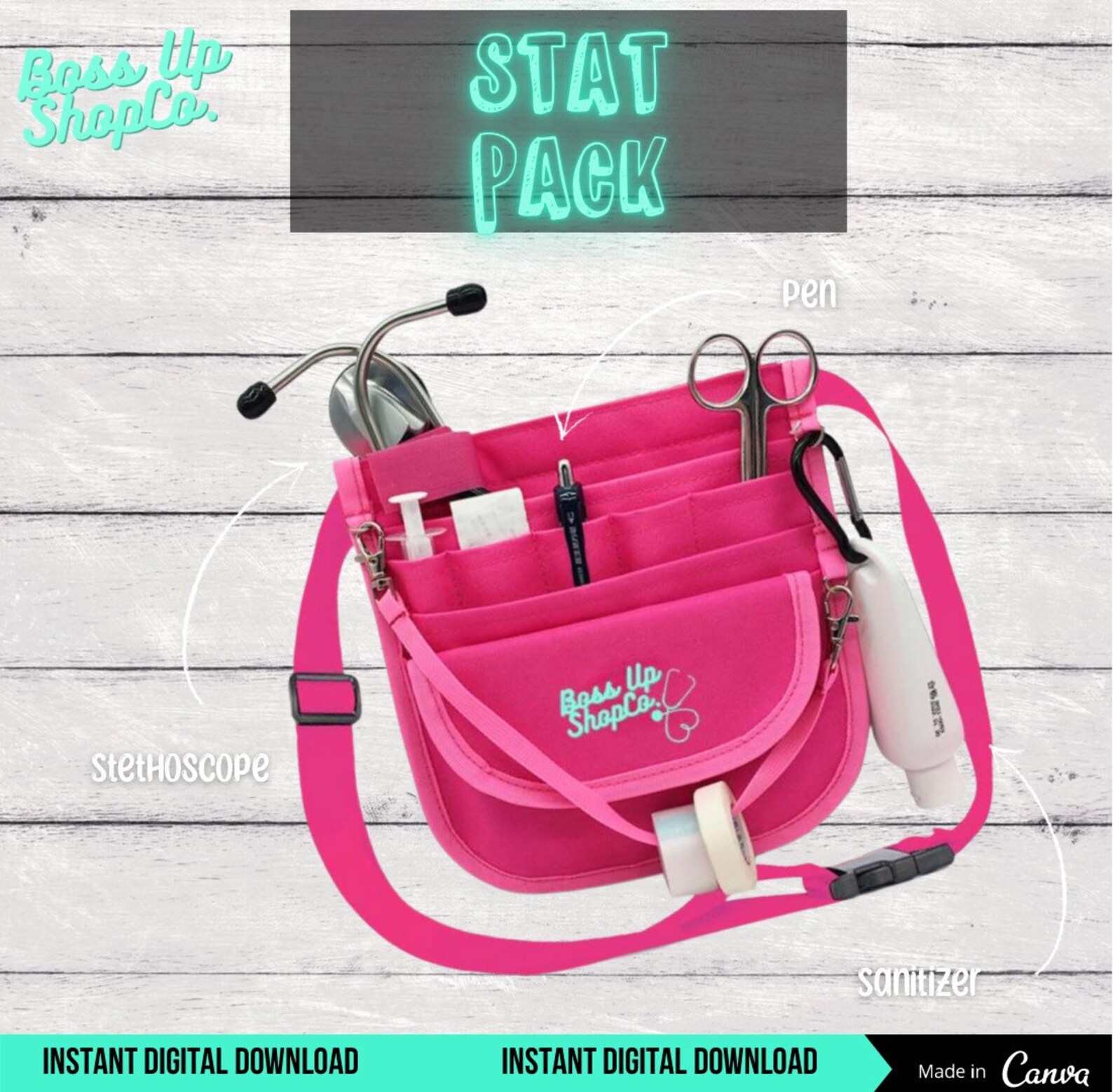 Nurse Stat Pack Medical Organizer Belt Nurse Fanny Pack Etsy