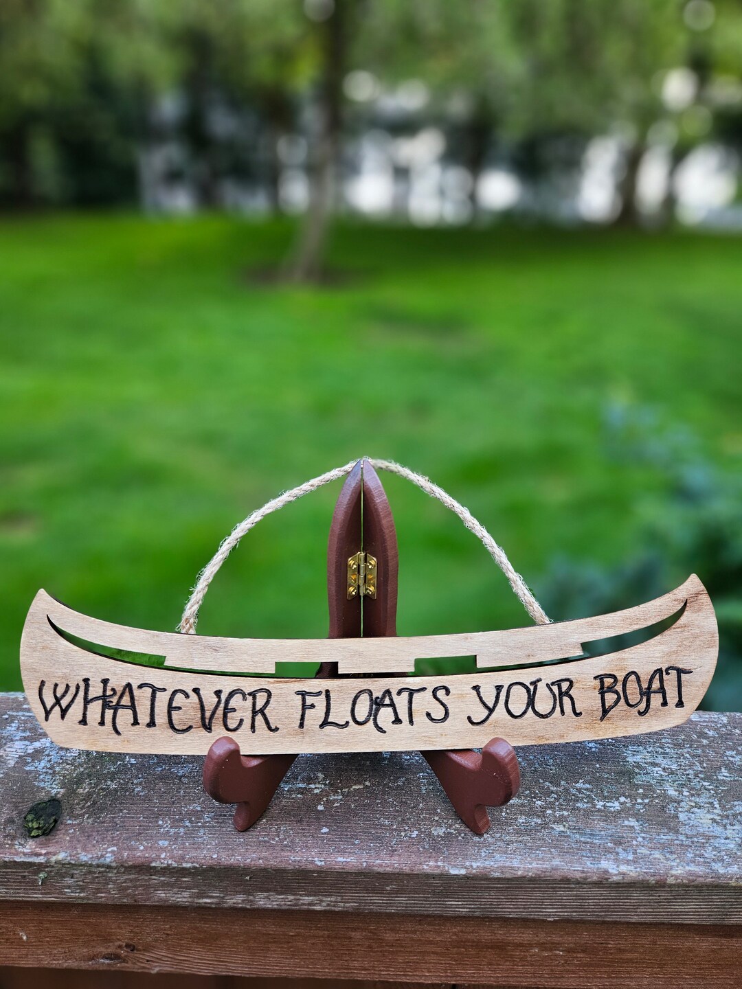 Whatever Floats Your Boat Wood Burned Sign Pyrography Canoe Etsy