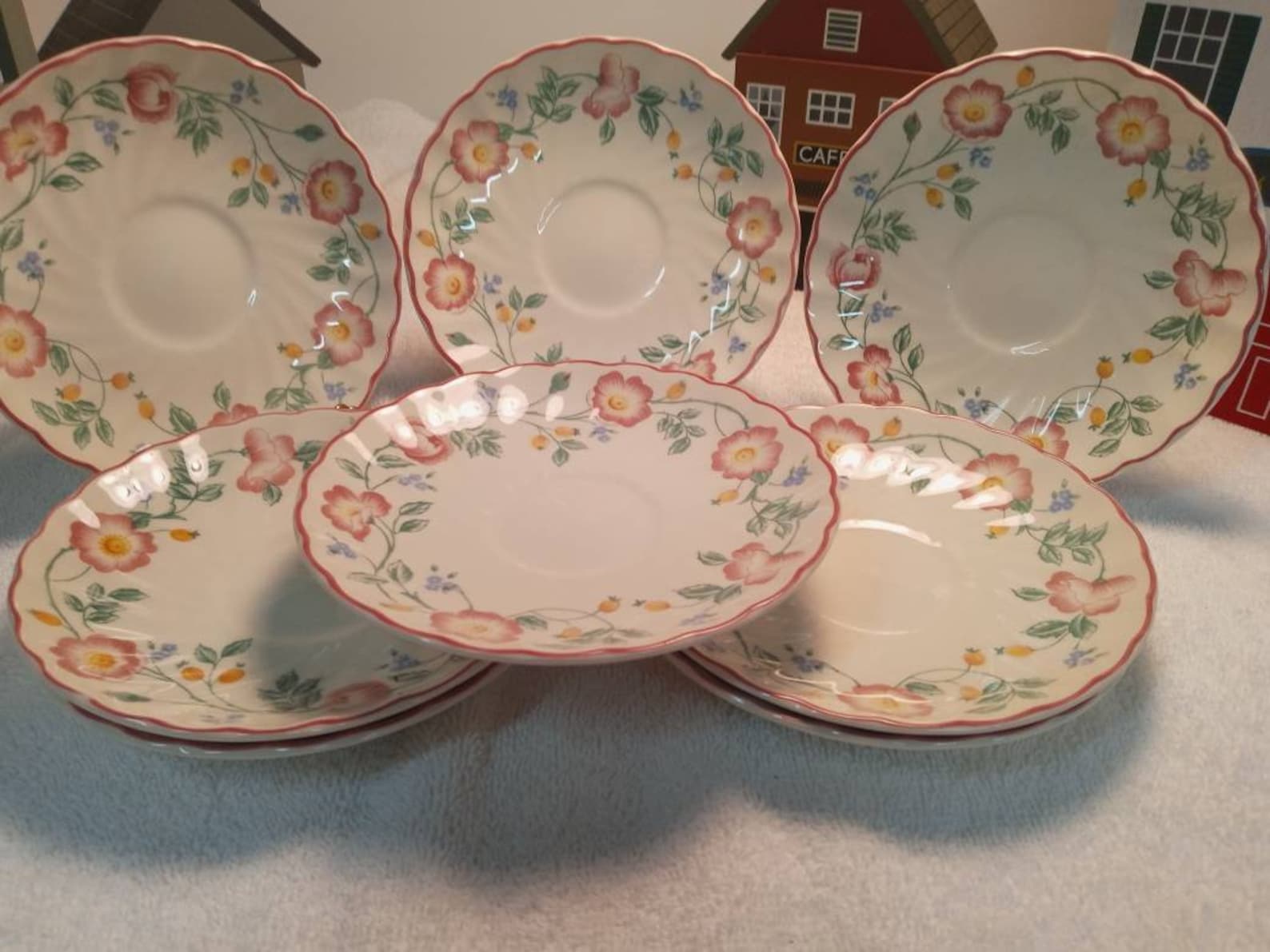 Churchill Fine china Set of 8 saucers. From England. Etsy