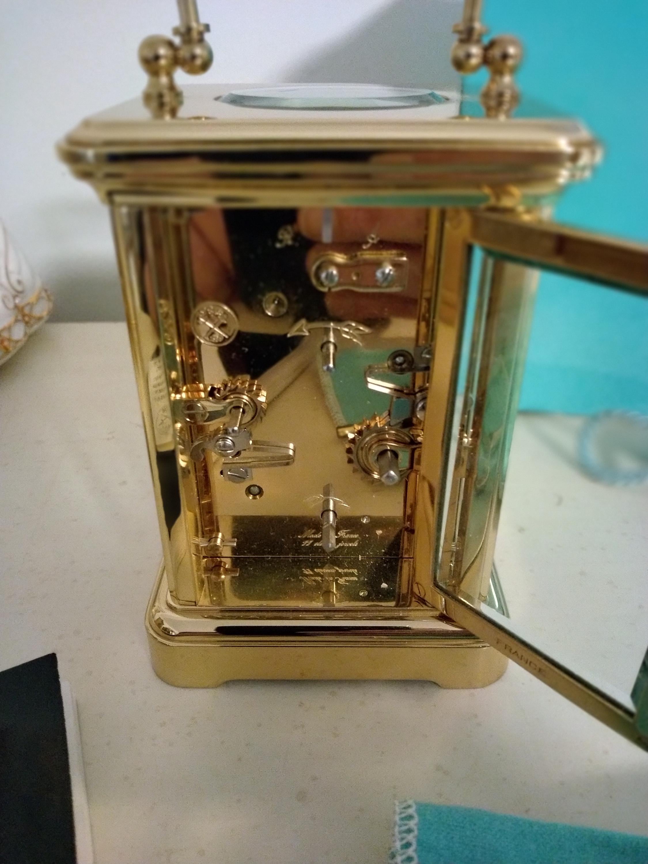 Tiffany Carriage Clock With 11 Jewels, Excellent Working Condition