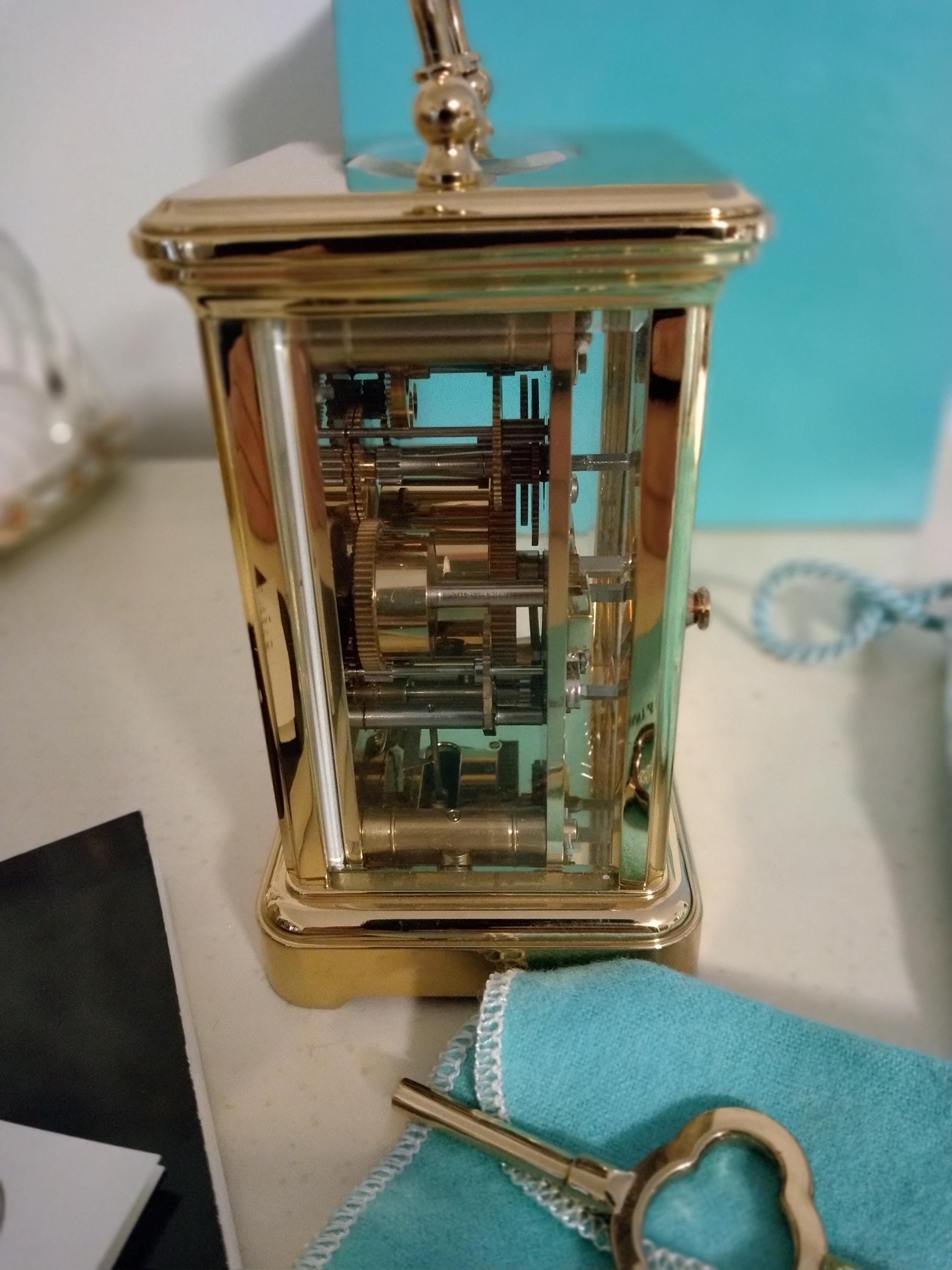 Tiffany Carriage Clock With 11 Jewels, Excellent Working Condition