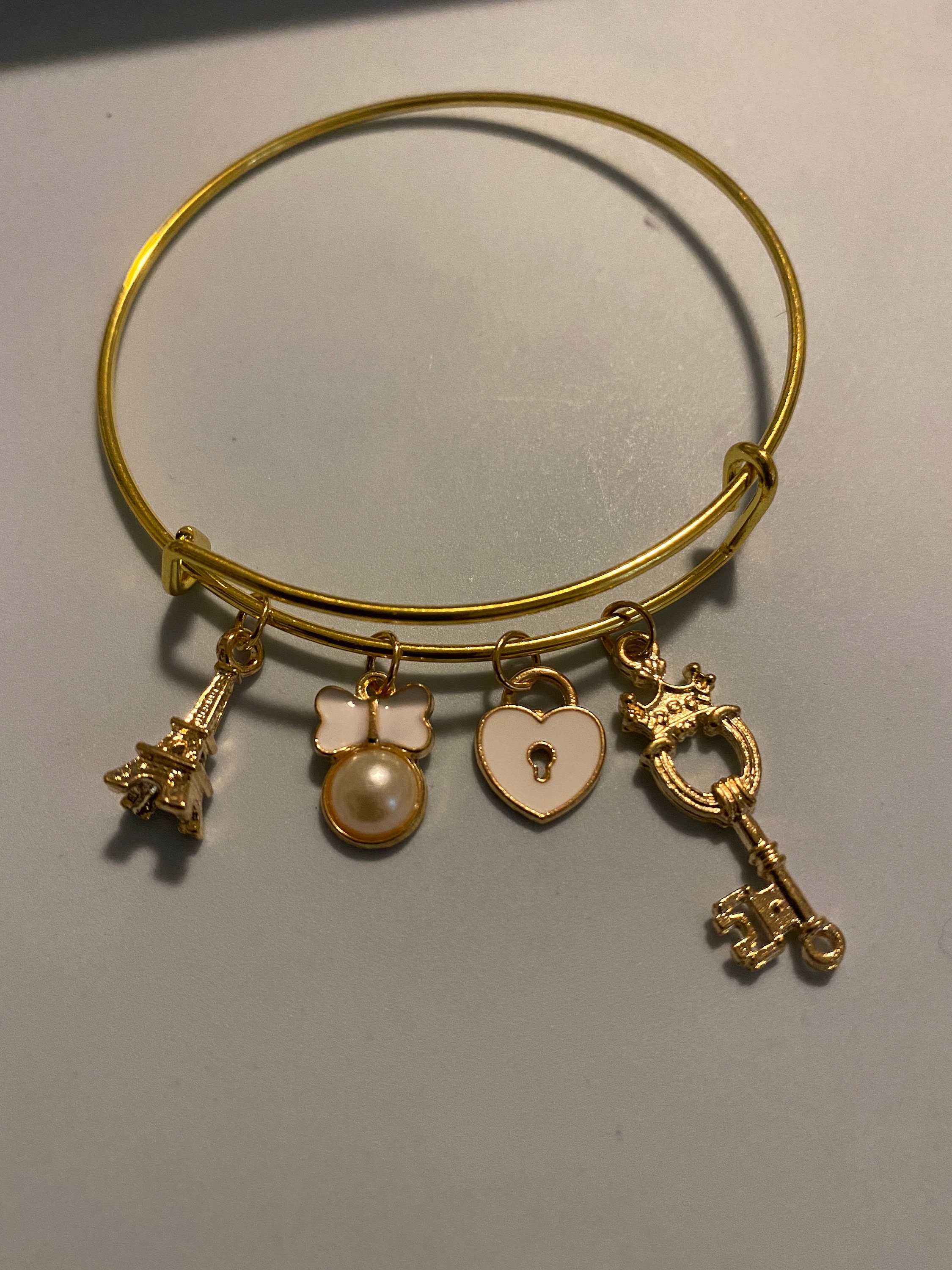 Paris Themed Charm Bracelet Etsy