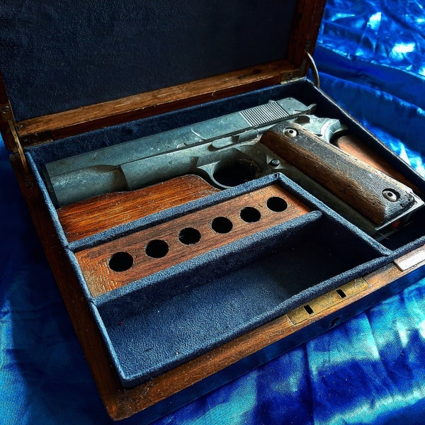 Vintage Wooden Case for Colt 45 1911 Pistol