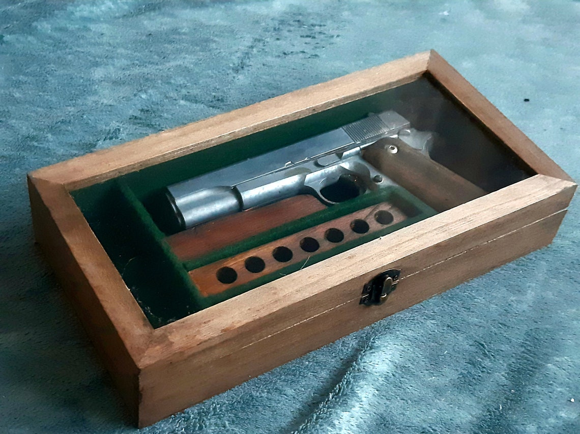 Wooden Display Case for Colt 45 1911 Pistol Etsy