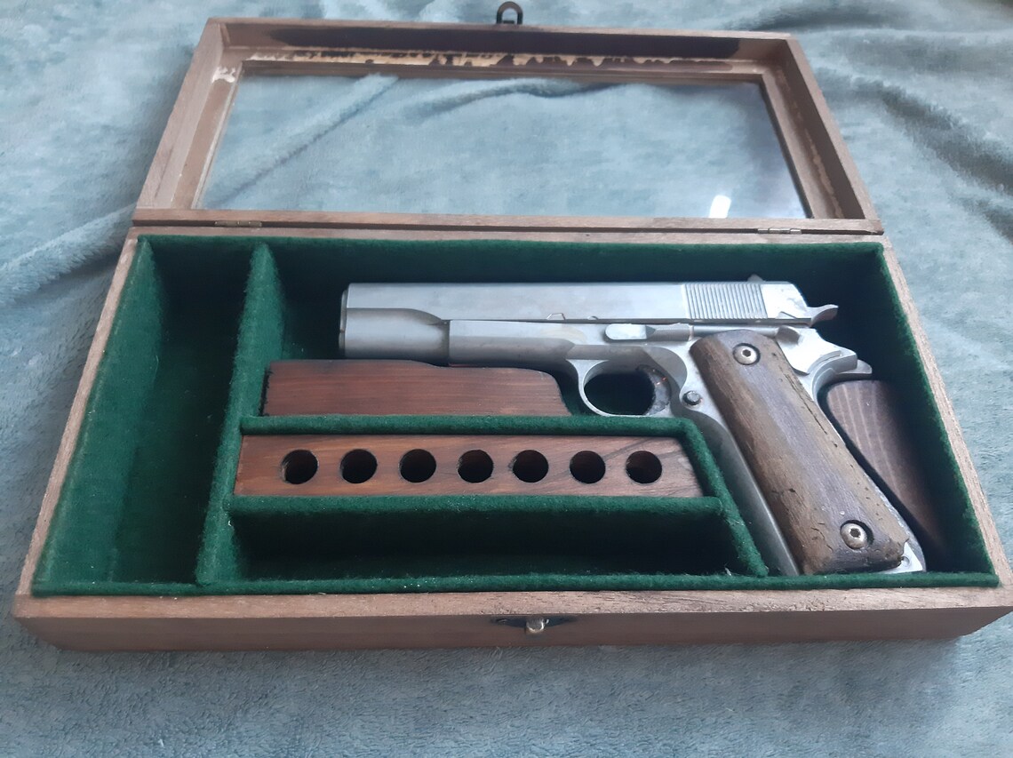 Wooden Display Case for Colt 45 1911 Pistol Etsy