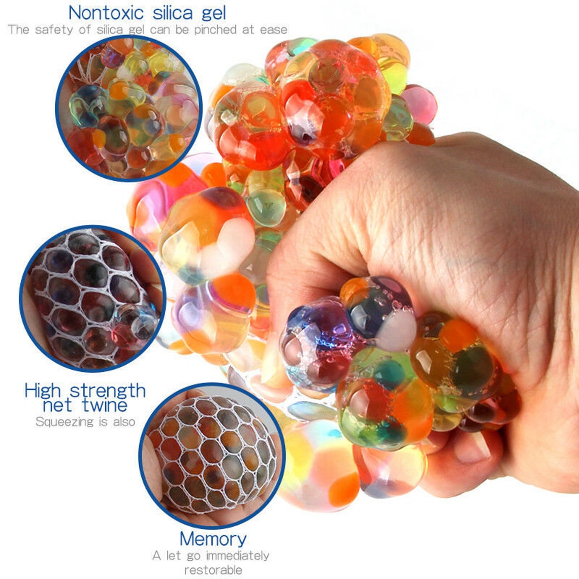 Mesh Squish Ball Stress Ball Orbeez Ball Squishy Ball Etsy