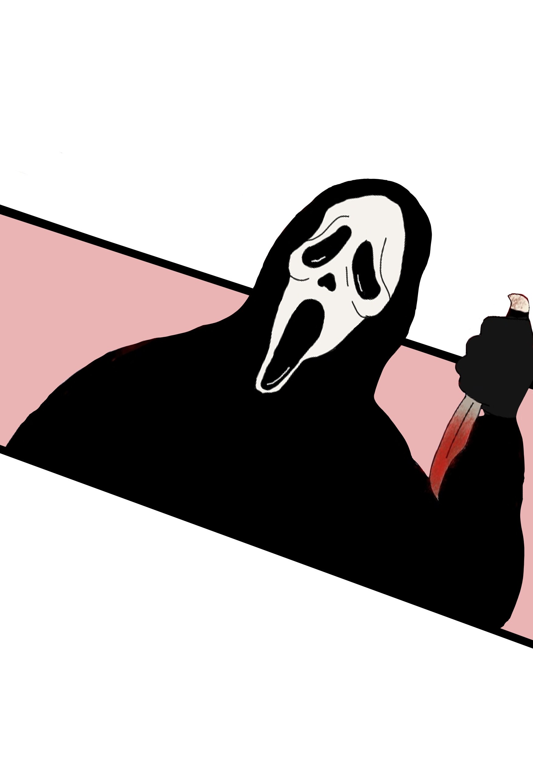 Scream Movie Ghostface impression numérique Handdrawn Scream Etsy
