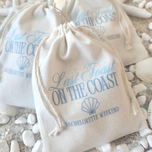 Hangover Kit | Last Toast On The Coast Bridesmaid Favors | Coastal Cowgirl | Seashell Bag | Bachelorette Beach Party | Oh Shit Kit | Hen Do