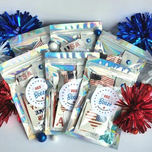 Fourth of July Favors | Red White and Booze | Hangover Kit | 4th of July Hangover Kit | Party Bags | Patriotic Kit | America's Birthday