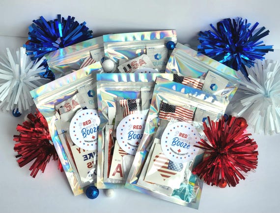 Fourth of July Favors | Red White and Booze | Hangover Kit | 4th of July Hangover Kit | Party Bags | Patriotic Kit | America's Birthday