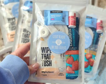 Hangover Kit | Beach Favors | Last Toast On The Coast | Coastal Cowgirl | Seashell Bag | Bachelorette Party Gifts | Oh Shit Kit | Hen Do