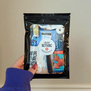 Hangover Kit | I Regret Nothing Recovery Kit | Bachelorette Survival Kit and Bag | Hen Do Gift | Bridal Party Favors | 21st Birthday Party