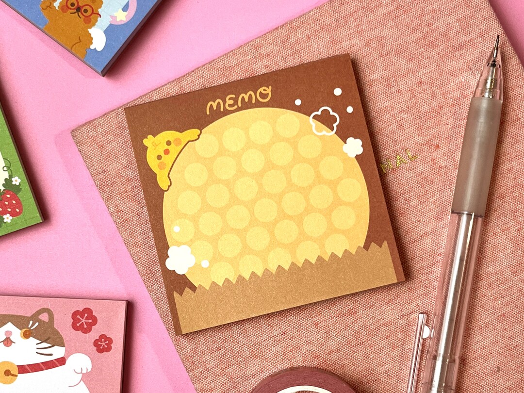 Bubble Waffle Chick Memo Pad - Etsy