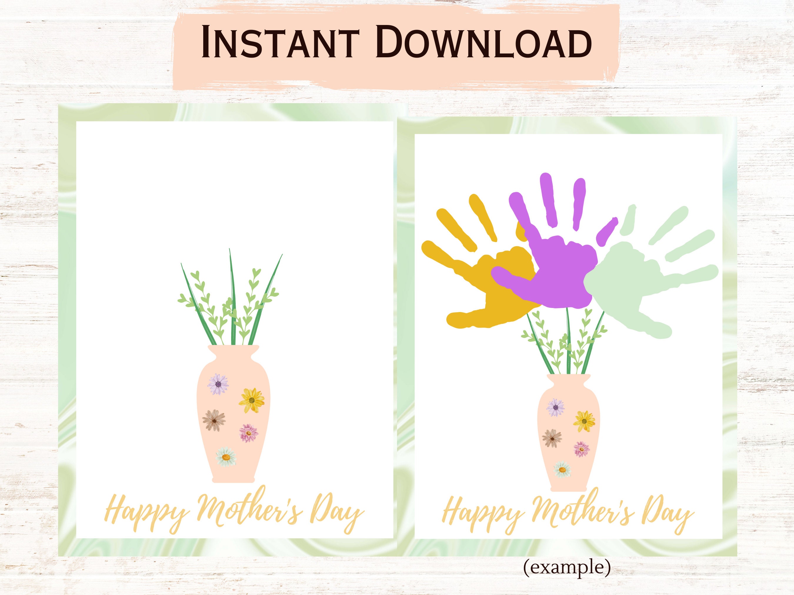 Handprint and Footprint Mother's Day Craft, Mother's Day Gift ...