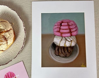 Conchas Art Print: Mexican Pan Dulce Kitchen Decor (11x14)