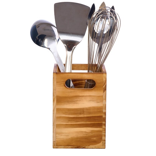 Utensil Holder in Rustic Wood for Farmhouse Kitchen Decor Etsy