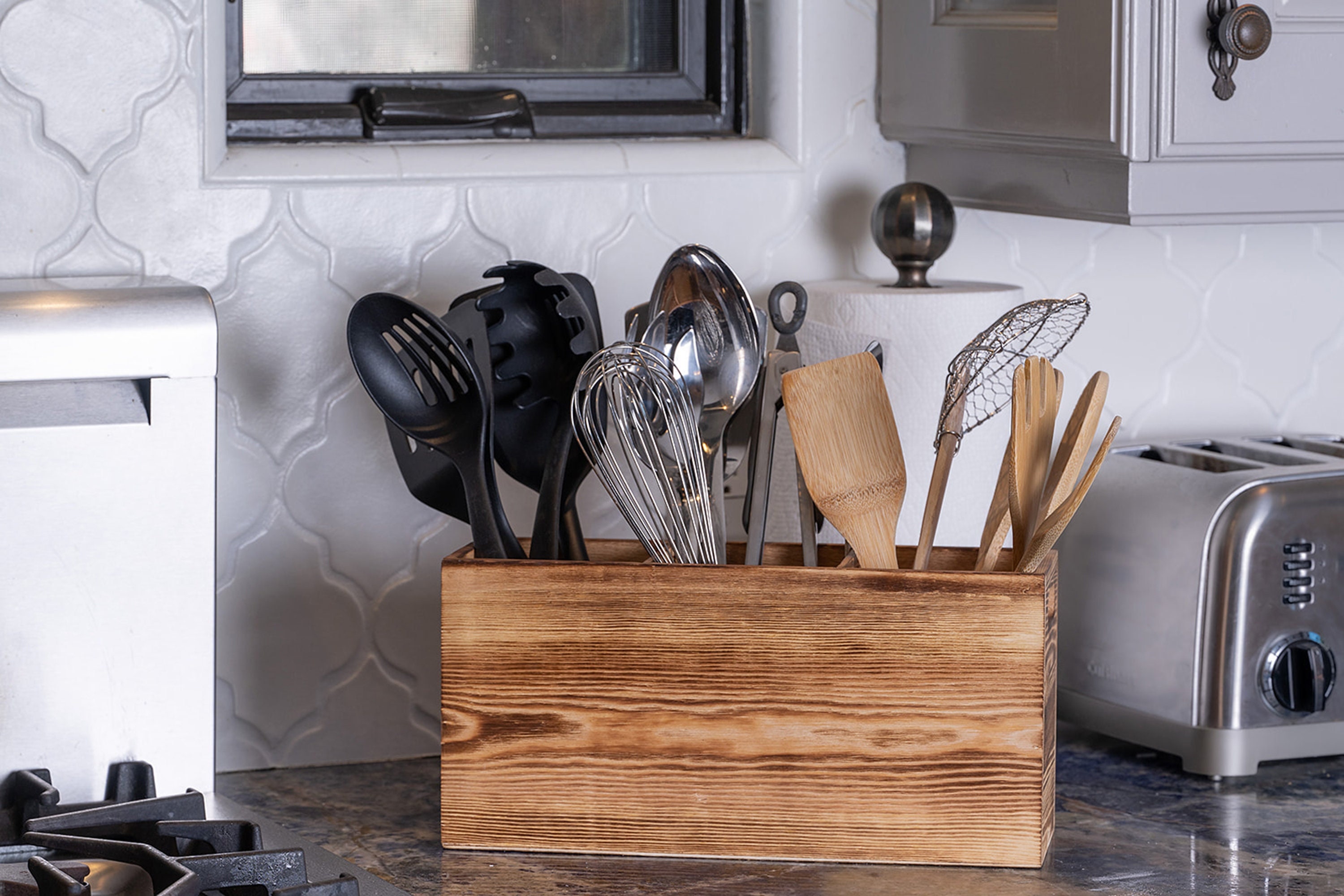 Rustic Kitchen Utensils with Wooden Handles - GEEKYGET
