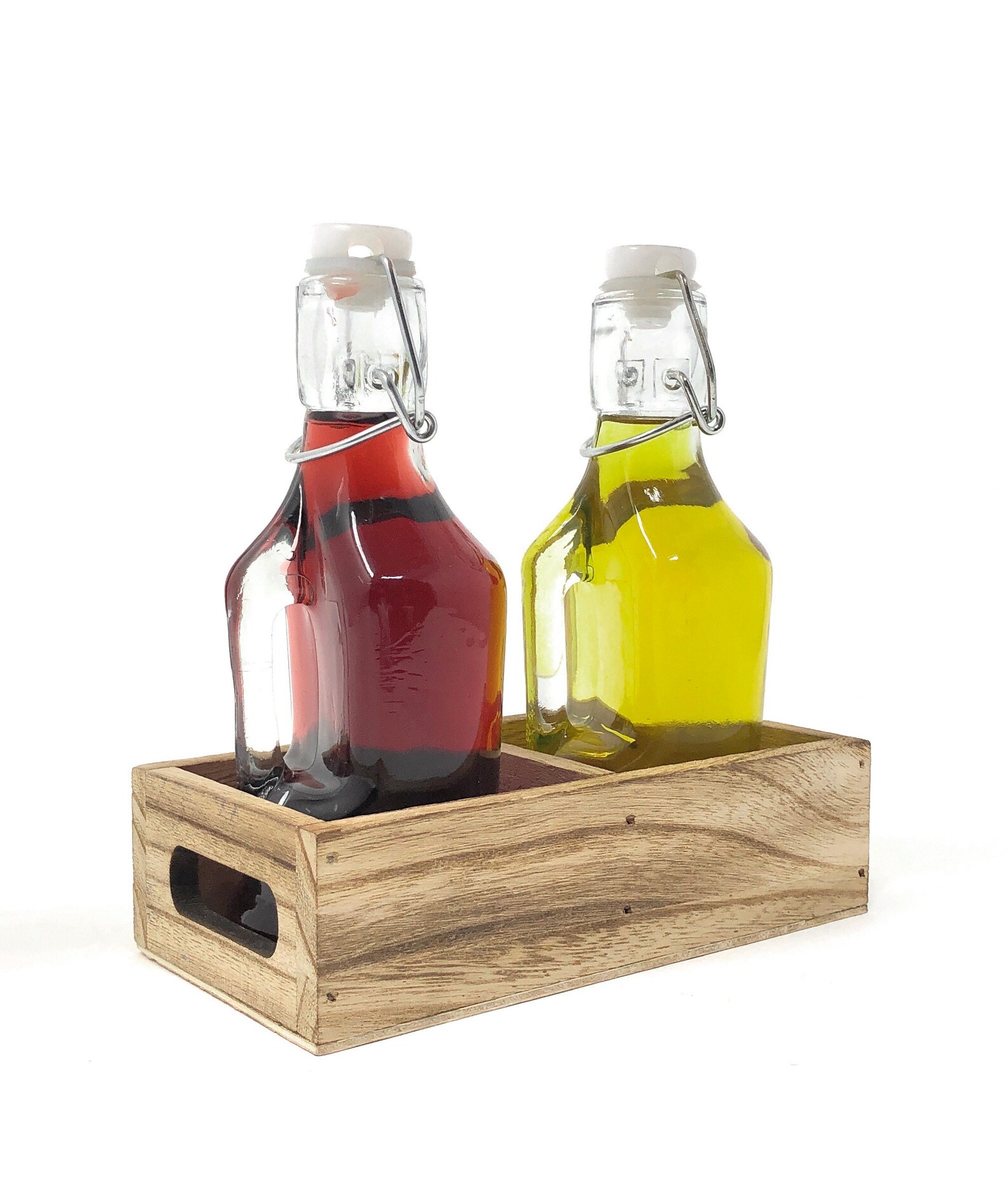 Oil and Vinegar Dispenser Set Cruet Glass Bottles with Swing Etsy